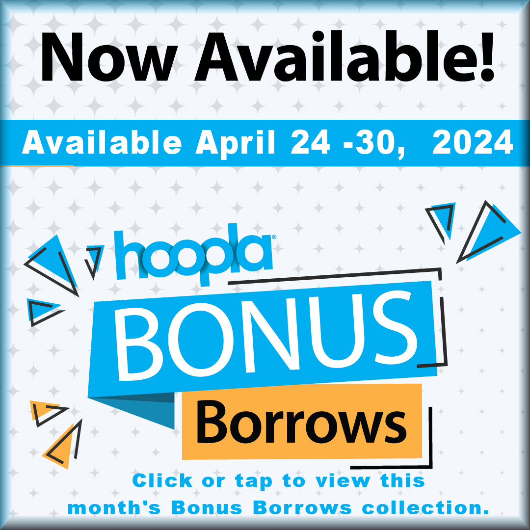 graphic link to April hoopla bonus borrows